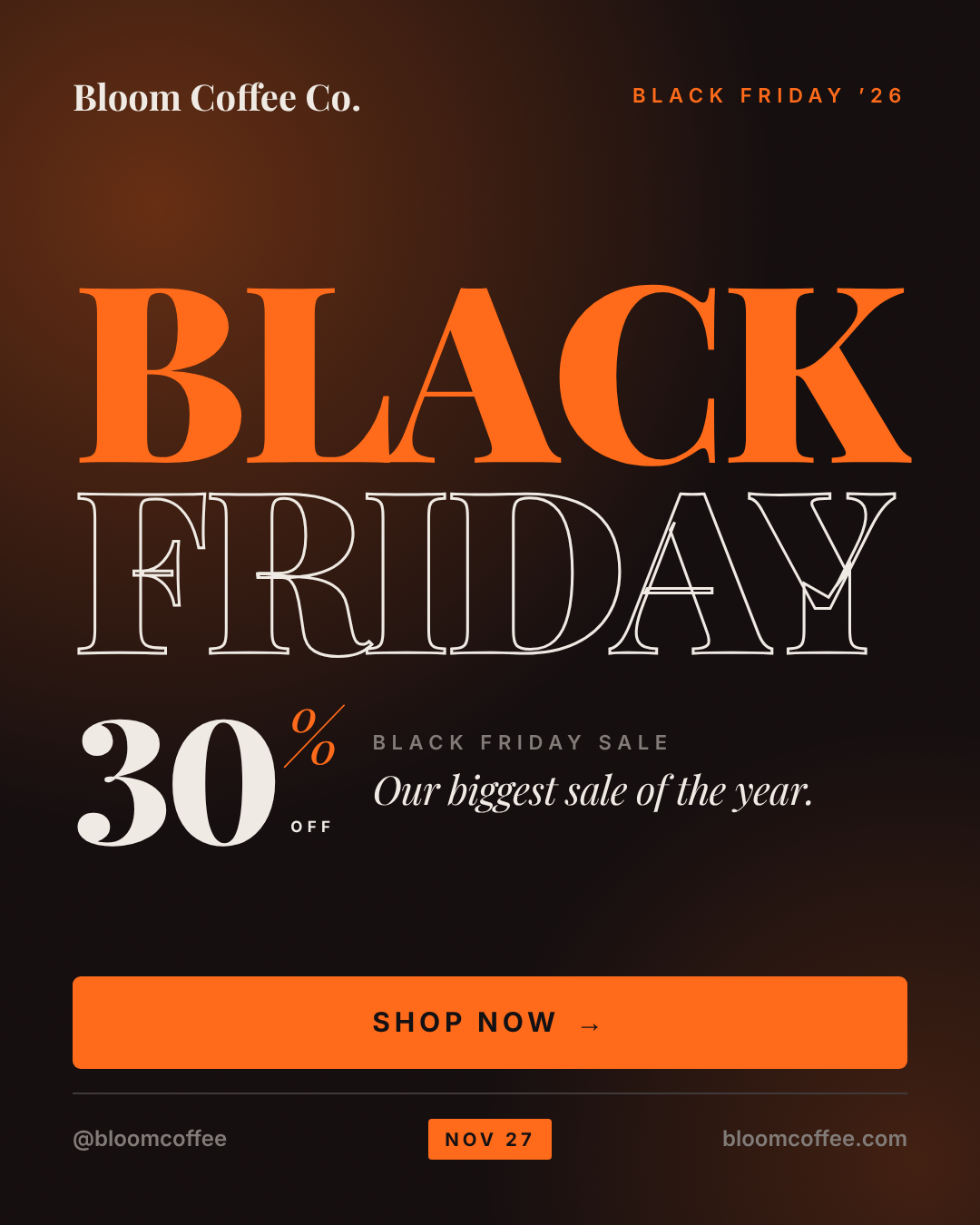 Black Friday post design example